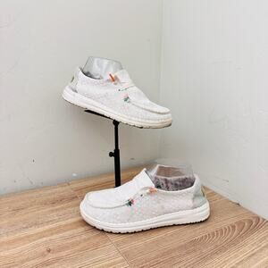 Hey Dude Wendy Boho White Crochet Womens size 6